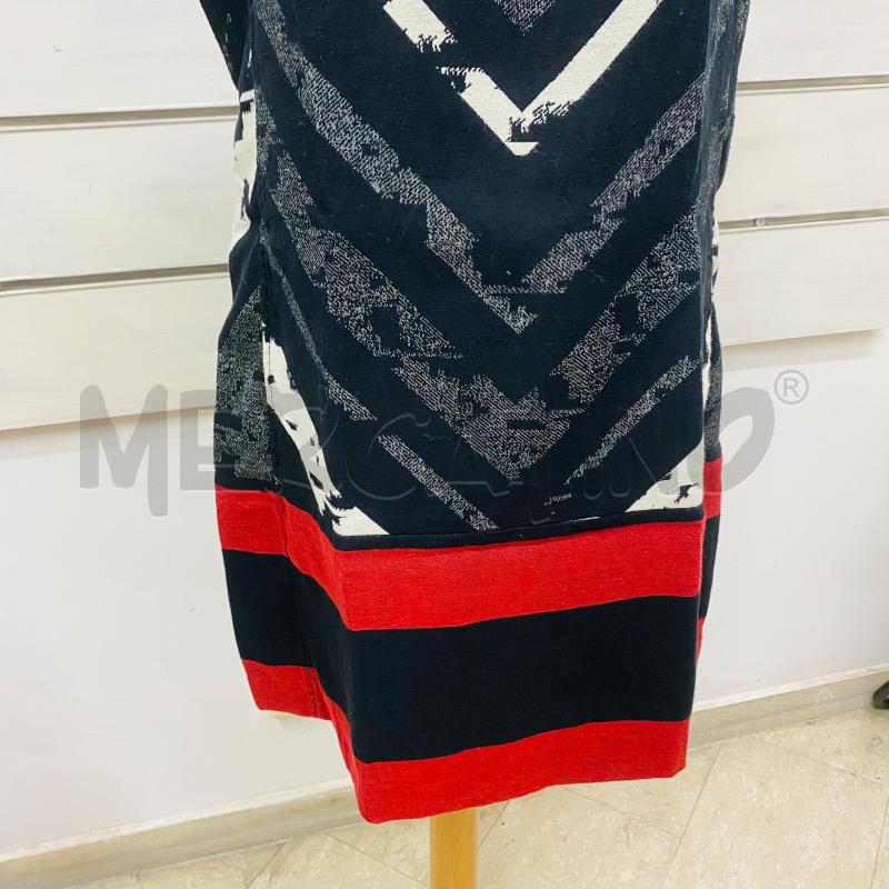 ABITO DONNA DESIGUAL NERO ROMBI BIANCHI | Mercatino dell'Usato Lago patria - giugliano in c. 3