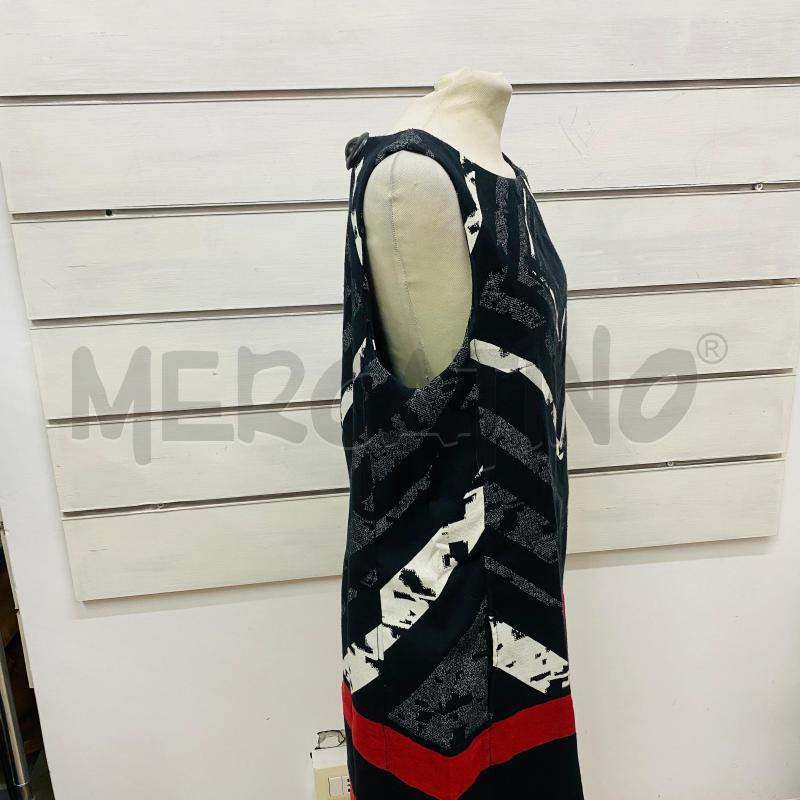ABITO DONNA DESIGUAL NERO ROMBI BIANCHI | Mercatino dell'Usato Lago patria - giugliano in c. 4