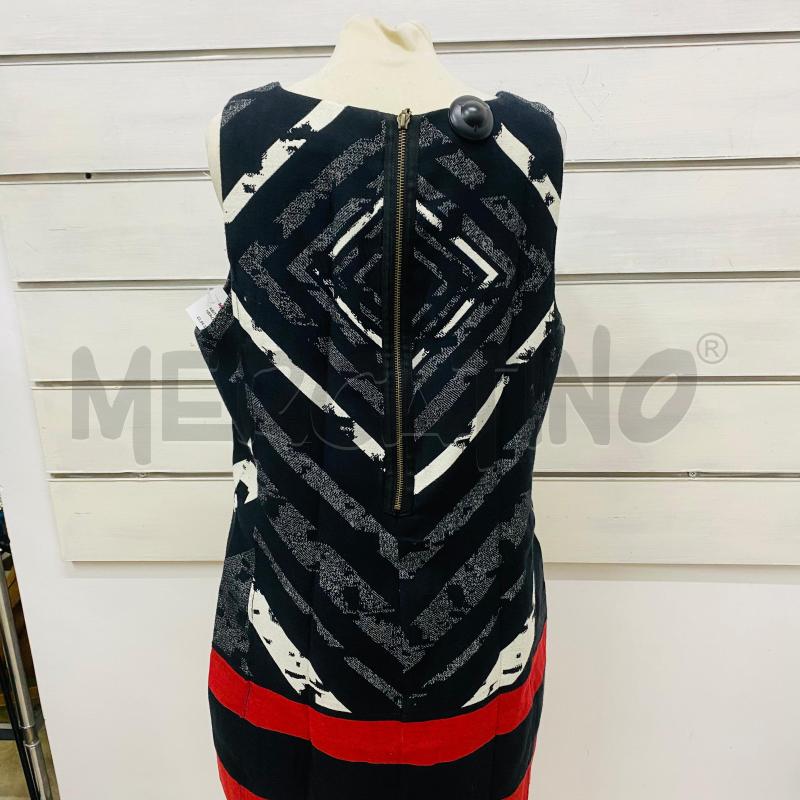ABITO DONNA DESIGUAL NERO ROMBI BIANCHI | Mercatino dell'Usato Lago patria - giugliano in c. 5