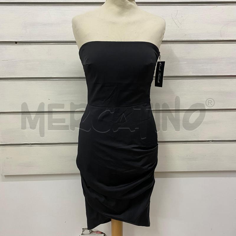 ABITO DONNA ELISABETTA FRANCHI NERO ARRICCIATURA LATERALE | Mercatino dell'Usato Lago patria - giugliano in c. 1
