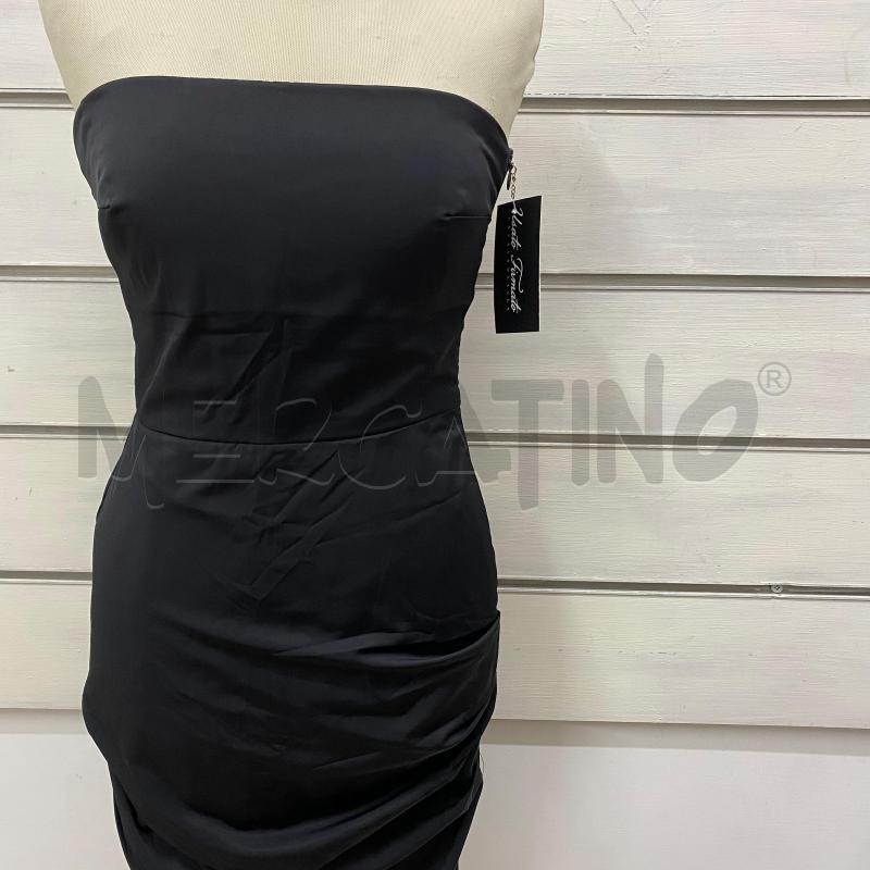 ABITO DONNA ELISABETTA FRANCHI NERO ARRICCIATURA LATERALE | Mercatino dell'Usato Lago patria - giugliano in c. 4