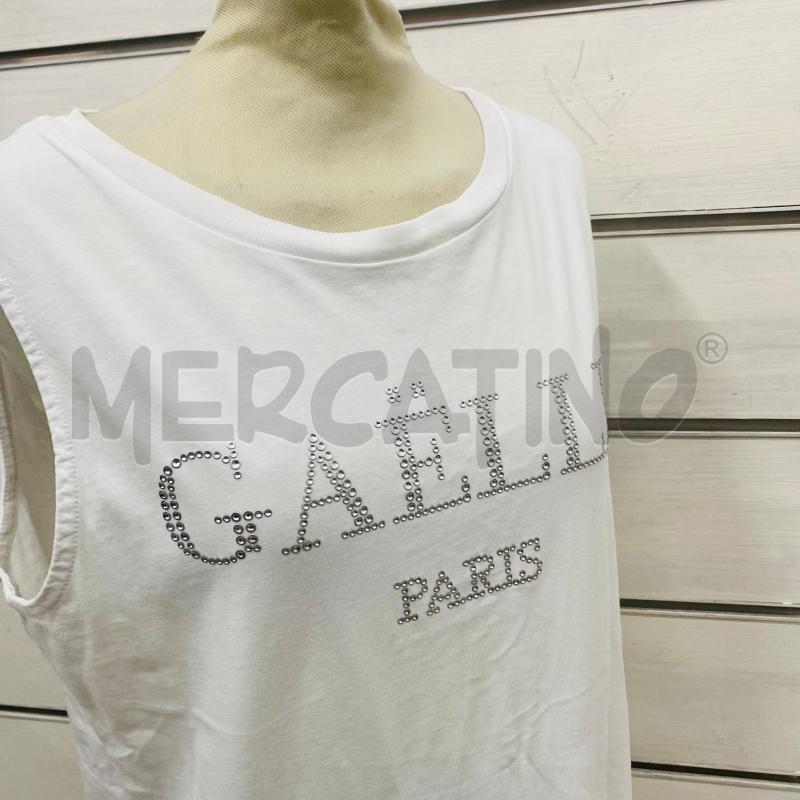 ABITO DONNA GAELLE BIANCO LUNGO SCRITTA ARGENTO | Mercatino dell'Usato Lago patria - giugliano in c. 3