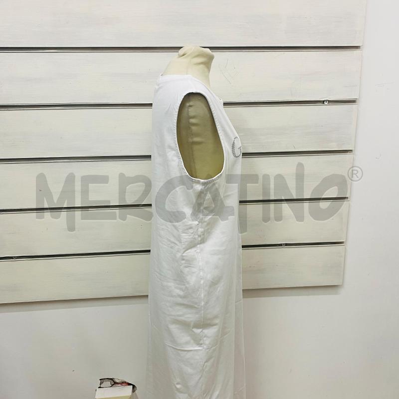 ABITO DONNA GAELLE BIANCO LUNGO SCRITTA ARGENTO | Mercatino dell'Usato Lago patria - giugliano in c. 4