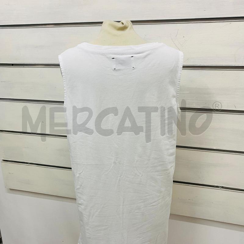 ABITO DONNA GAELLE BIANCO LUNGO SCRITTA ARGENTO | Mercatino dell'Usato Lago patria - giugliano in c. 5
