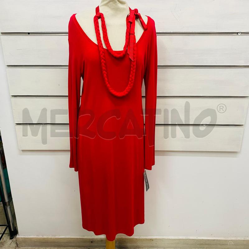 ABITO DONNA GATTINONI ROSSO COLLANA TRECCIA | Mercatino dell'Usato Lago patria - giugliano in c. 1