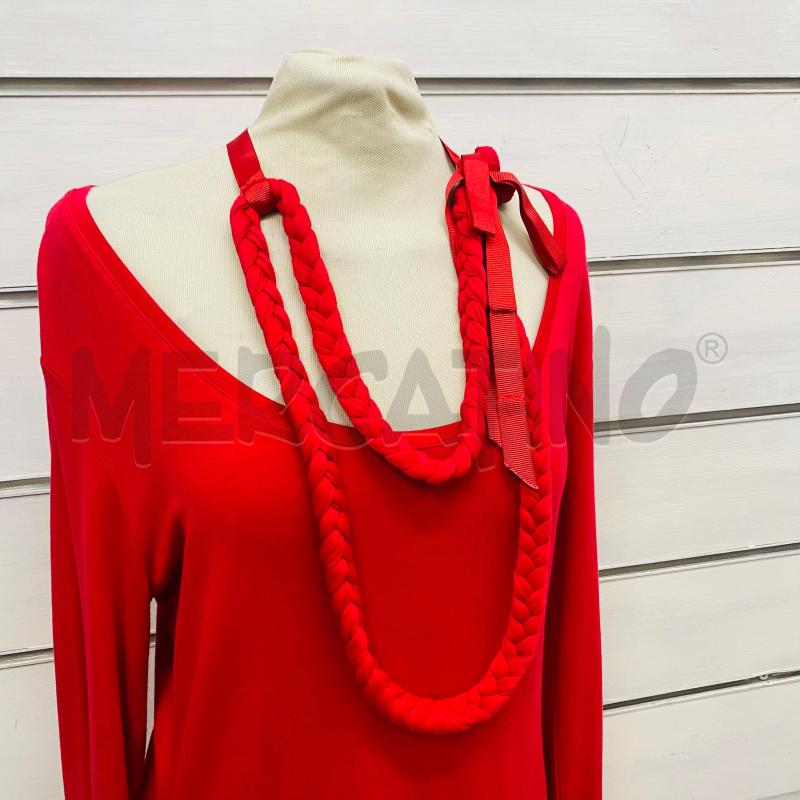 ABITO DONNA GATTINONI ROSSO COLLANA TRECCIA | Mercatino dell'Usato Lago patria - giugliano in c. 2