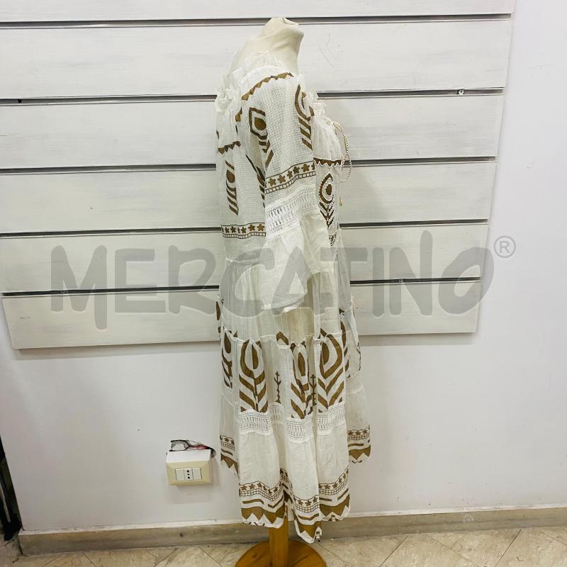 ABITO DONNA ICONIQUE BEIGE RICAMO ECRU E PERLINE | Mercatino dell'Usato Lago patria - giugliano in c. 4