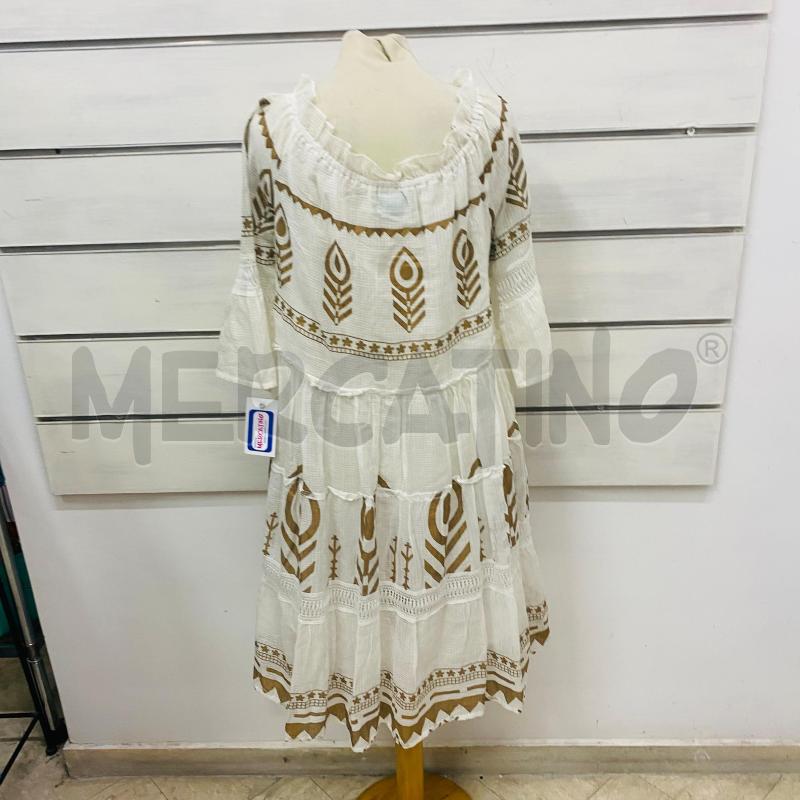 ABITO DONNA ICONIQUE BEIGE RICAMO ECRU E PERLINE | Mercatino dell'Usato Lago patria - giugliano in c. 5