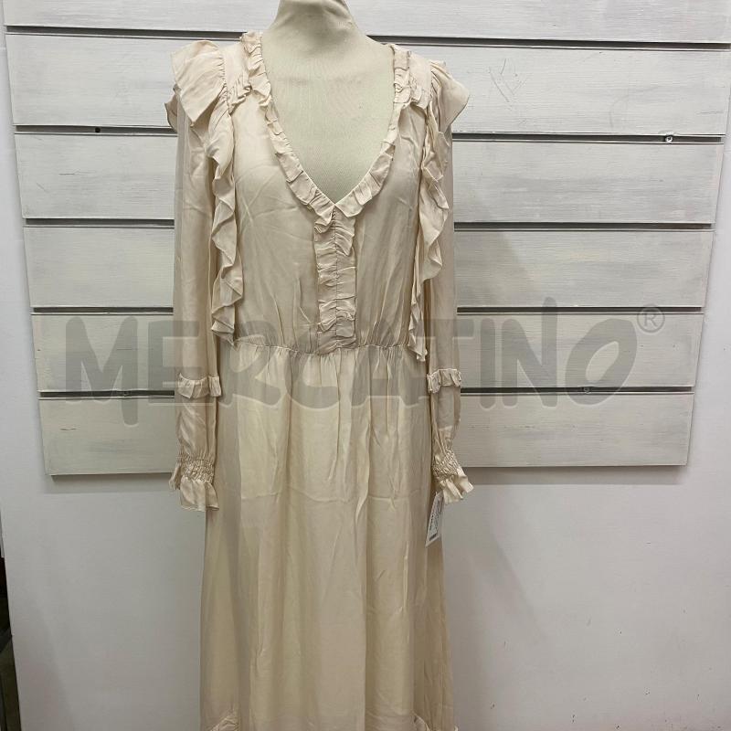 ABITO DONNA INTROPIA BEIGE CON PICCOLI VOLANT LUNGO | Mercatino dell'Usato Lago patria - giugliano in c. 1