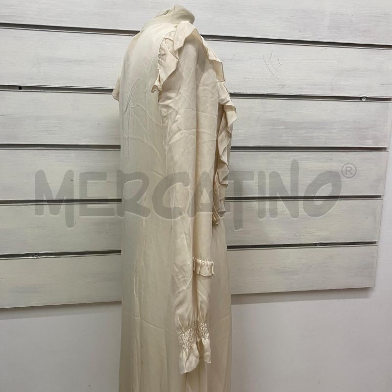 ABITO DONNA INTROPIA BEIGE CON PICCOLI VOLANT LUNGO | Mercatino dell'Usato Lago patria - giugliano in c. 2