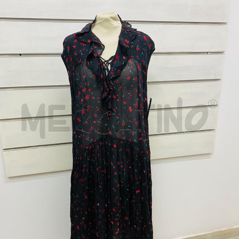 ABITO DONNA IRO NERO FIORI ROSSI | Mercatino dell'Usato Lago patria - giugliano in c. 1