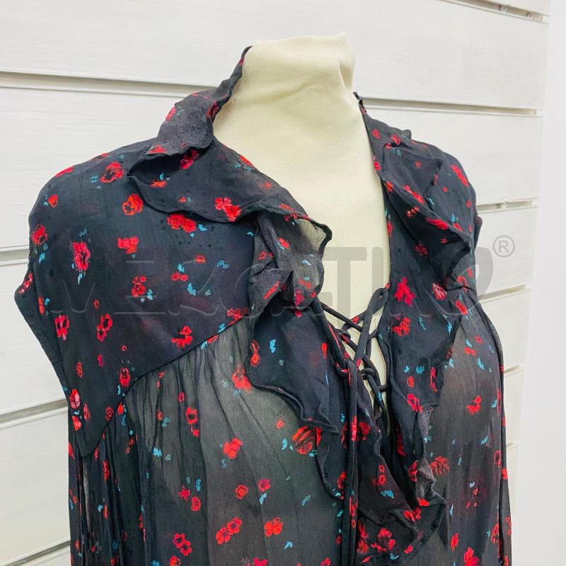 ABITO DONNA IRO NERO FIORI ROSSI | Mercatino dell'Usato Lago patria - giugliano in c. 2
