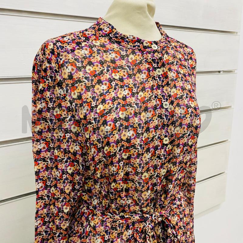 ABITO DONNA JUCCA NERO FIORI ROSSI VIOLA PANNA | Mercatino dell'Usato Lago patria - giugliano in c. 2