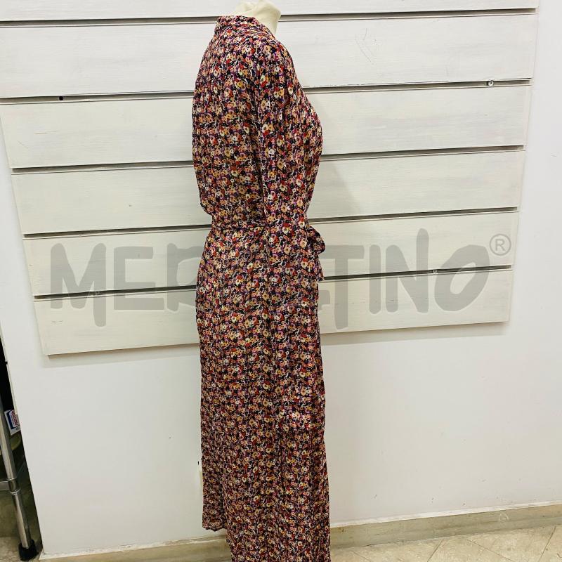ABITO DONNA JUCCA NERO FIORI ROSSI VIOLA PANNA | Mercatino dell'Usato Lago patria - giugliano in c. 3