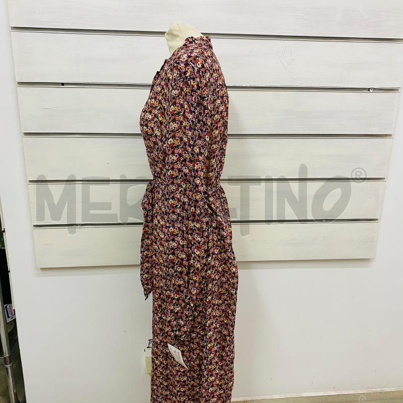 ABITO DONNA JUCCA NERO FIORI ROSSI VIOLA PANNA | Mercatino dell'Usato Lago patria - giugliano in c. 5