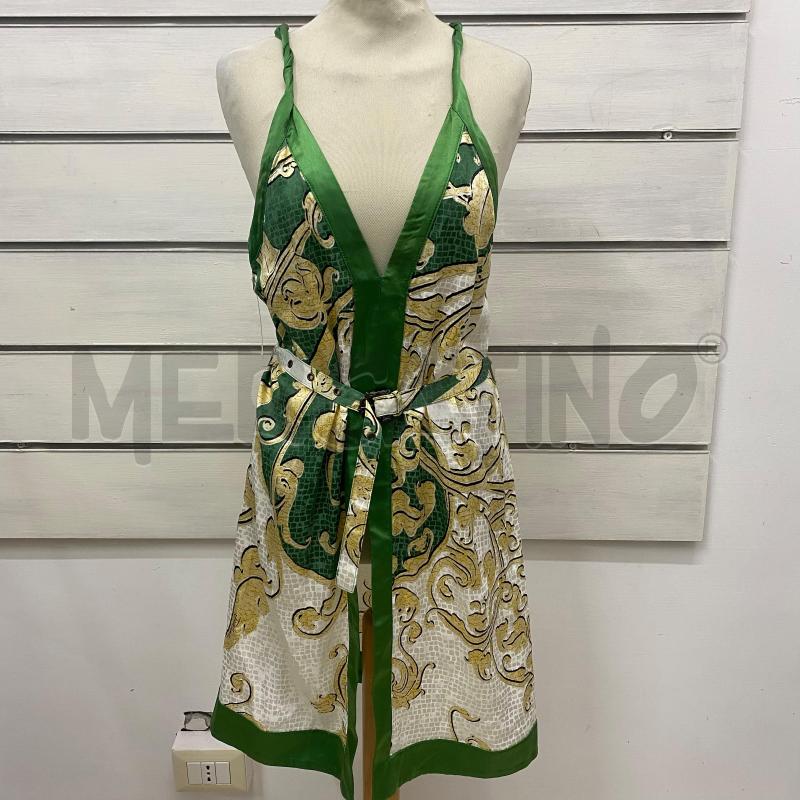 ABITO DONNA JUST CAVALLI FANTASIA BEIGE PANNA PROFILO VERDE | Mercatino dell'Usato Lago patria - giugliano in c. 1