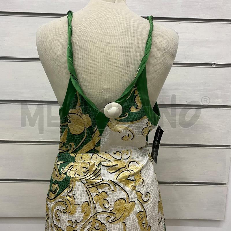 ABITO DONNA JUST CAVALLI FANTASIA BEIGE PANNA PROFILO VERDE | Mercatino dell'Usato Lago patria - giugliano in c. 3
