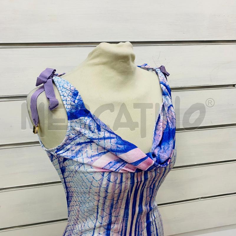ABITO DONNA JUST CAVALLI LILLA SFUMATO IN BLU ROSA | Mercatino dell'Usato Lago patria - giugliano in c. 2