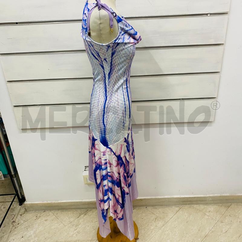 ABITO DONNA JUST CAVALLI LILLA SFUMATO IN BLU ROSA | Mercatino dell'Usato Lago patria - giugliano in c. 3