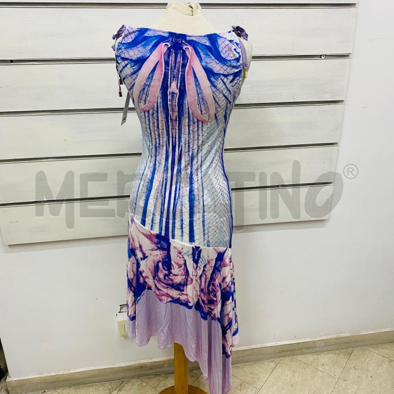 ABITO DONNA JUST CAVALLI LILLA SFUMATO IN BLU ROSA | Mercatino dell'Usato Lago patria - giugliano in c. 4