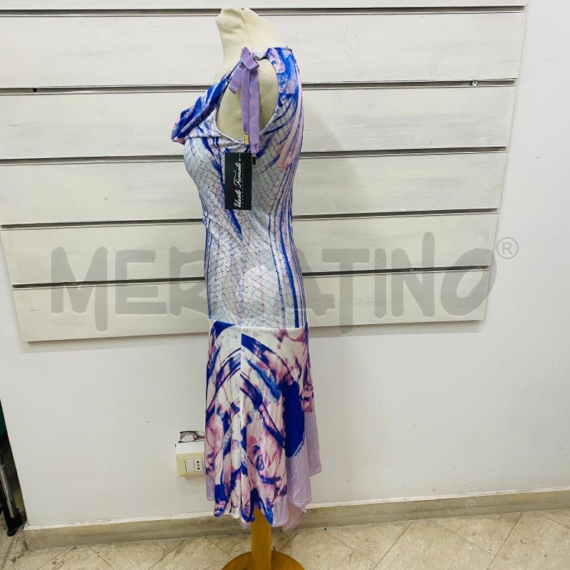 ABITO DONNA JUST CAVALLI LILLA SFUMATO IN BLU ROSA | Mercatino dell'Usato Lago patria - giugliano in c. 5