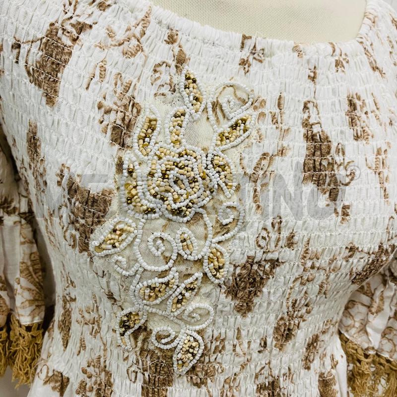 ABITO DONNA LEONI AL SOLE PANNA RICAMO BEIGE | Mercatino dell'Usato Lago patria - giugliano in c. 3