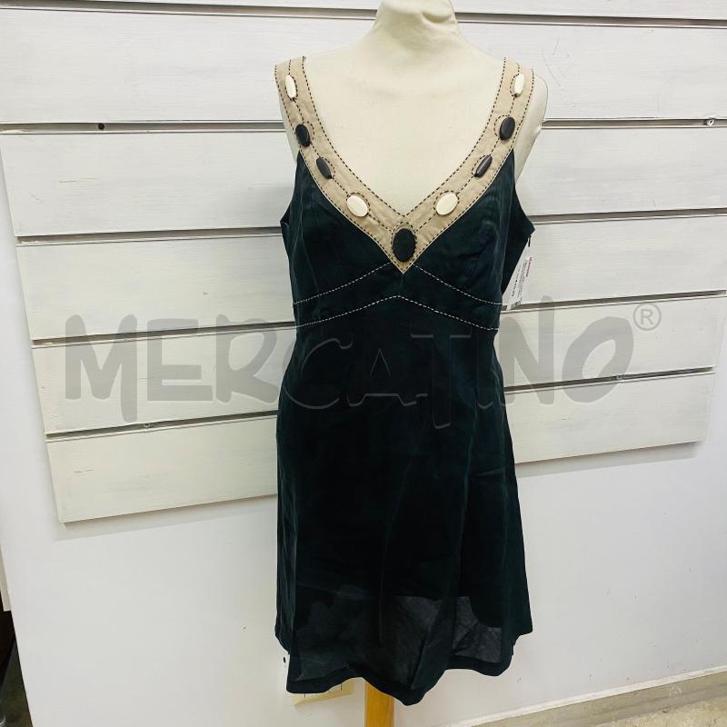 ABITO DONNA LINO NERO BEIGE PIETRE SCOLLO | Mercatino dell'Usato Lago patria - giugliano in c. 1