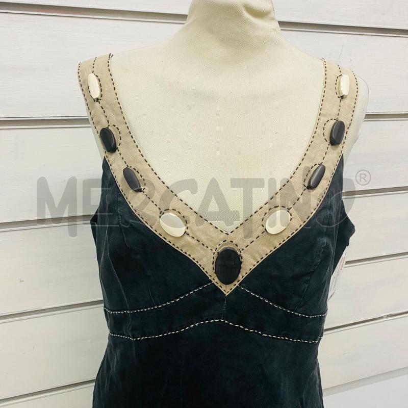 ABITO DONNA LINO NERO BEIGE PIETRE SCOLLO | Mercatino dell'Usato Lago patria - giugliano in c. 2