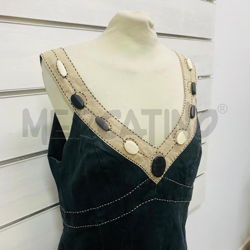 ABITO DONNA LINO NERO BEIGE PIETRE SCOLLO | Mercatino dell'Usato Lago patria - giugliano in c. 3