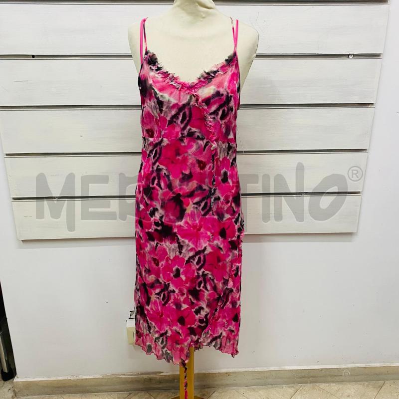 ABITO DONNA LIUJO 100%SETA ROSA FRAGOLA FANTASIA CON SOTTANA | Mercatino dell'Usato Lago patria - giugliano in c. 1