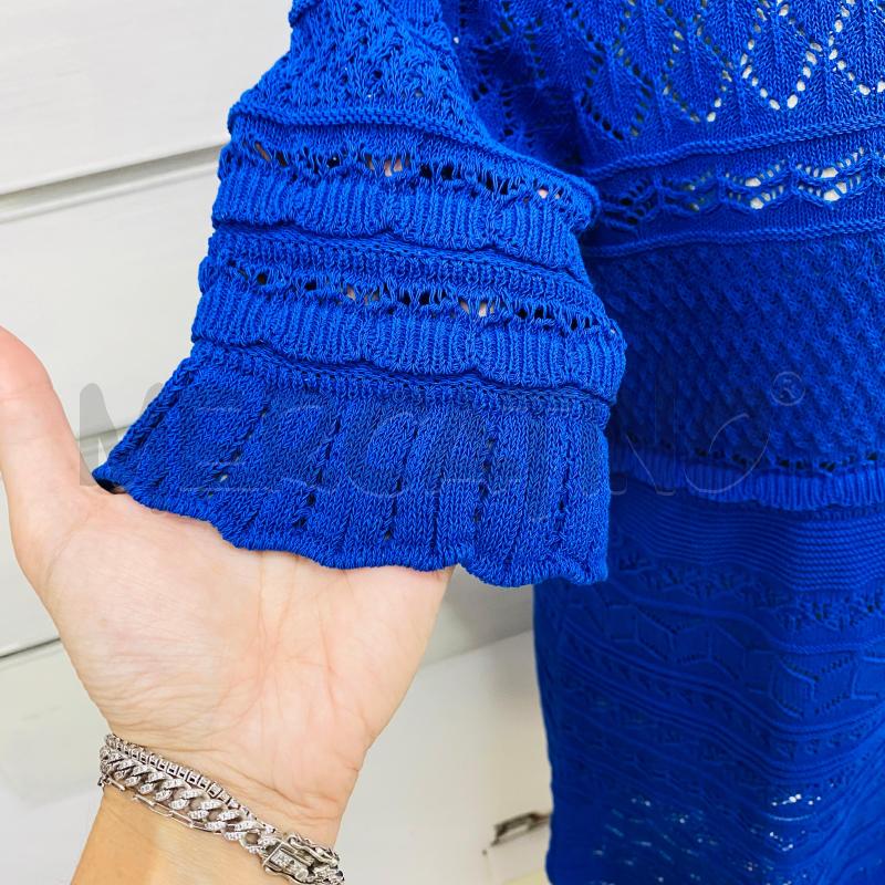 ABITO DONNA LUISA SPAGNOLI BLU LAVORATO MEZZA MANICA  | Mercatino dell'Usato Lago patria - giugliano in c. 3