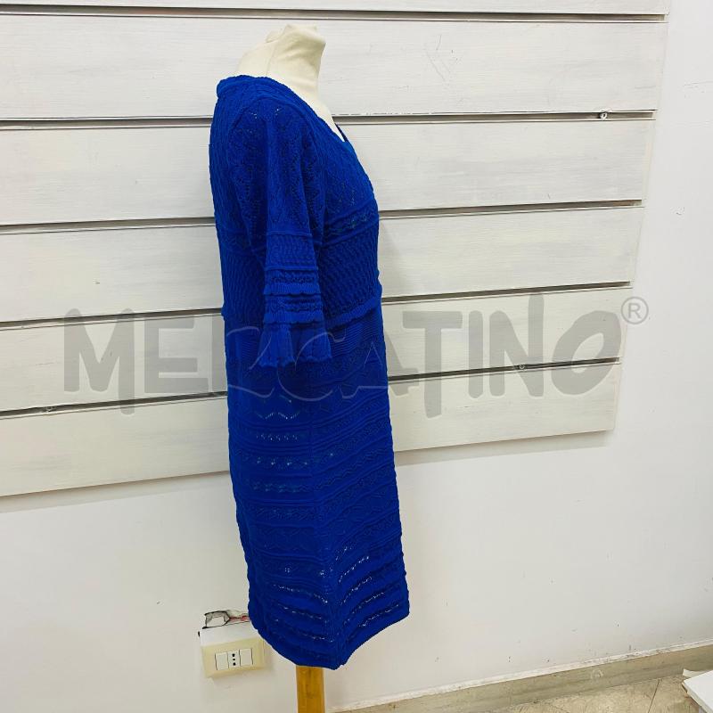 ABITO DONNA LUISA SPAGNOLI BLU LAVORATO MEZZA MANICA  | Mercatino dell'Usato Lago patria - giugliano in c. 4