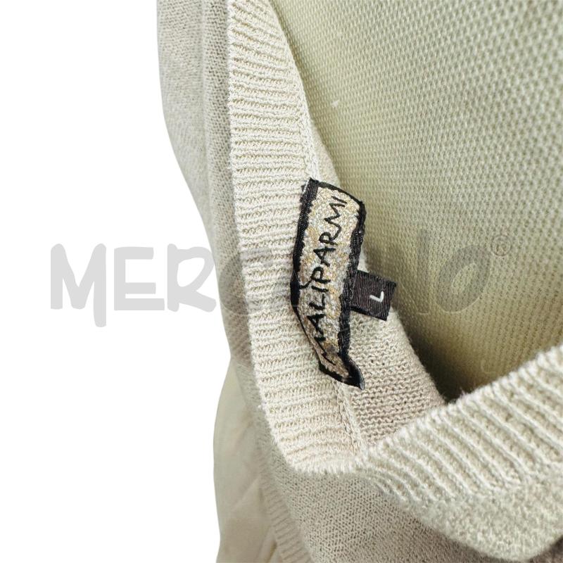 ABITO DONNA MALIPARMIBEIGE DUE TESSUTI PEZZO SOPRA CHIUSURA BOTTONI  | Mercatino dell'Usato Lago patria - giugliano in c. 5