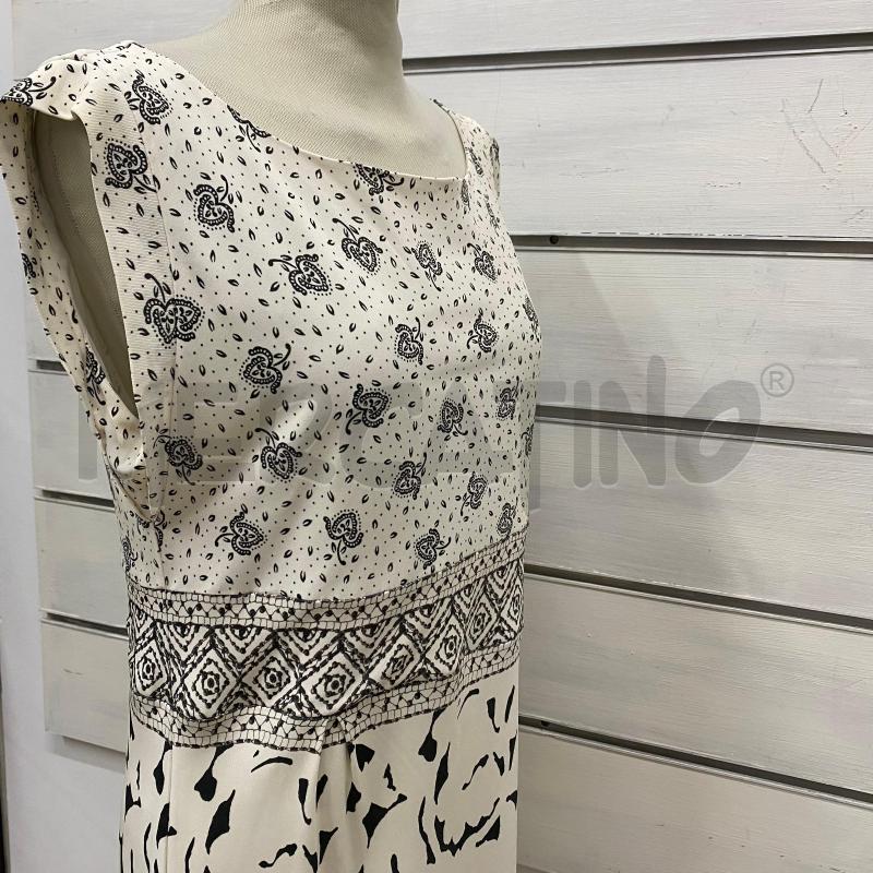 ABITO DONNA MALIPARMI BIEGE DISEGNI NERI GIRO MANICHE  | Mercatino dell'Usato Lago patria - giugliano in c. 3