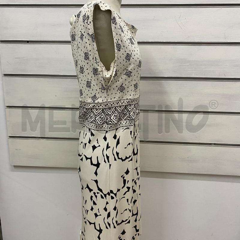ABITO DONNA MALIPARMI BIEGE DISEGNI NERI GIRO MANICHE  | Mercatino dell'Usato Lago patria - giugliano in c. 5