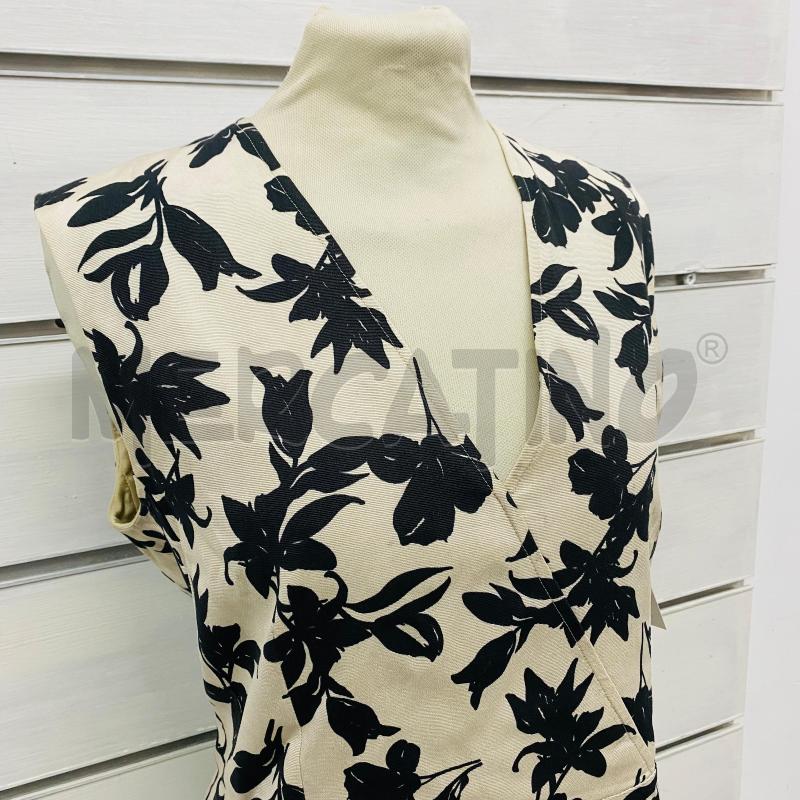 ABITO DONNA MARELLA BEIGE FIORI NERO ZIP DIETRO  | Mercatino dell'Usato Lago patria - giugliano in c. 2