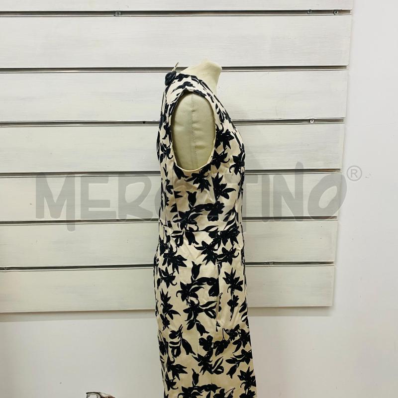 ABITO DONNA MARELLA BEIGE FIORI NERO ZIP DIETRO  | Mercatino dell'Usato Lago patria - giugliano in c. 3