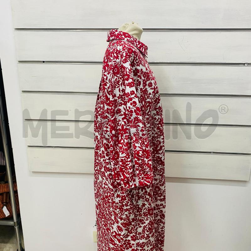 ABITO DONNA MARELLA CHAMISIER PANNA FANTASIA FIORI ROSSI | Mercatino dell'Usato Lago patria - giugliano in c. 4