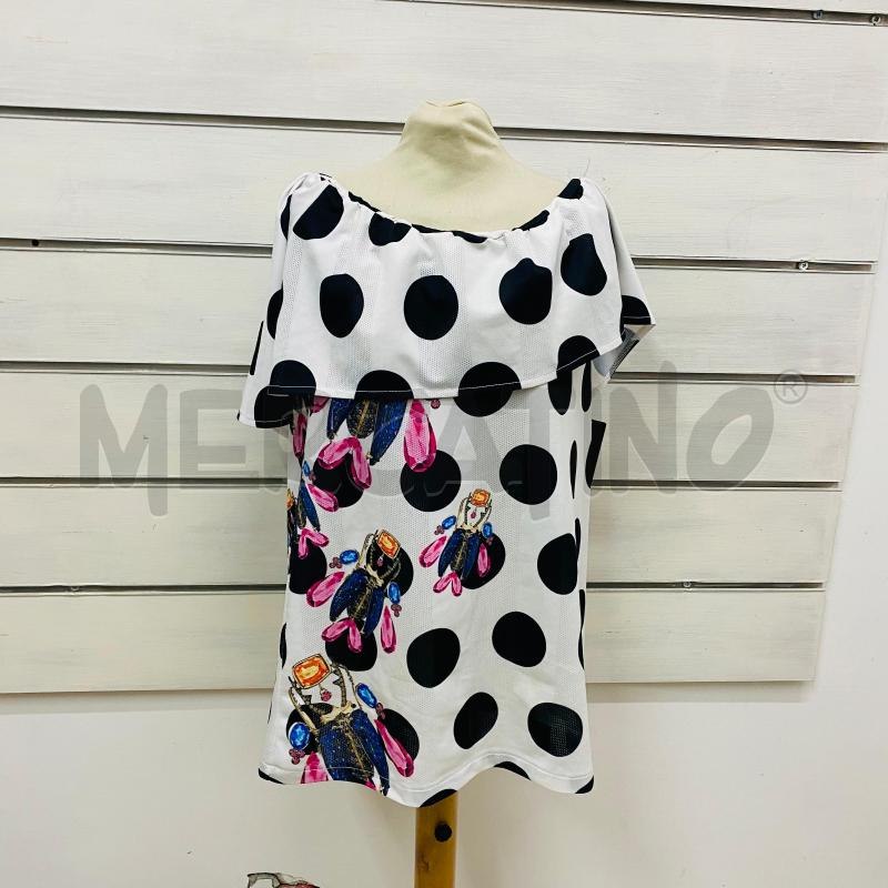 ABITO DONNA MARIUCCIA BIANCO POIS NERI INSETTO VOLAN | Mercatino dell'Usato Lago patria - giugliano in c. 1