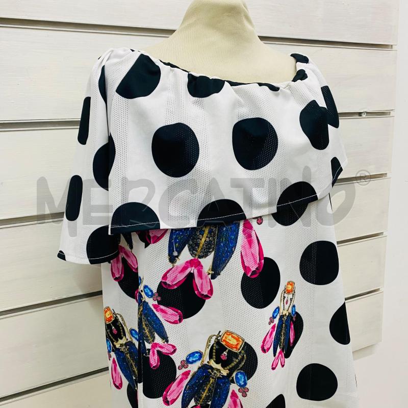 ABITO DONNA MARIUCCIA BIANCO POIS NERI INSETTO VOLAN | Mercatino dell'Usato Lago patria - giugliano in c. 2