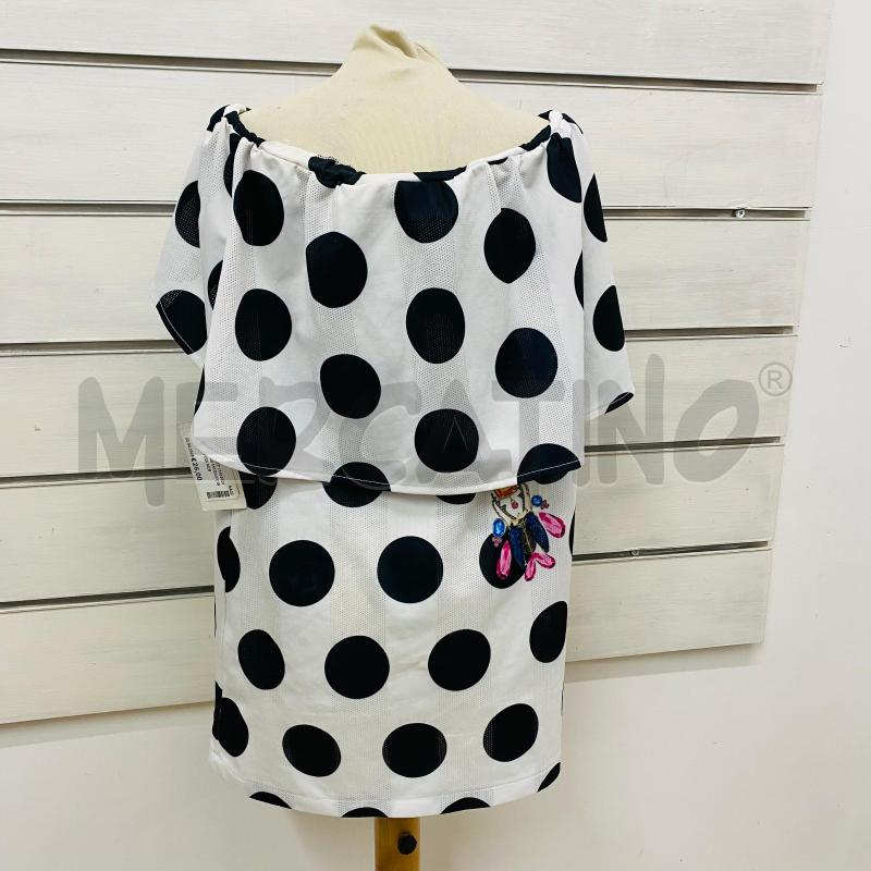 ABITO DONNA MARIUCCIA BIANCO POIS NERI INSETTO VOLAN | Mercatino dell'Usato Lago patria - giugliano in c. 4