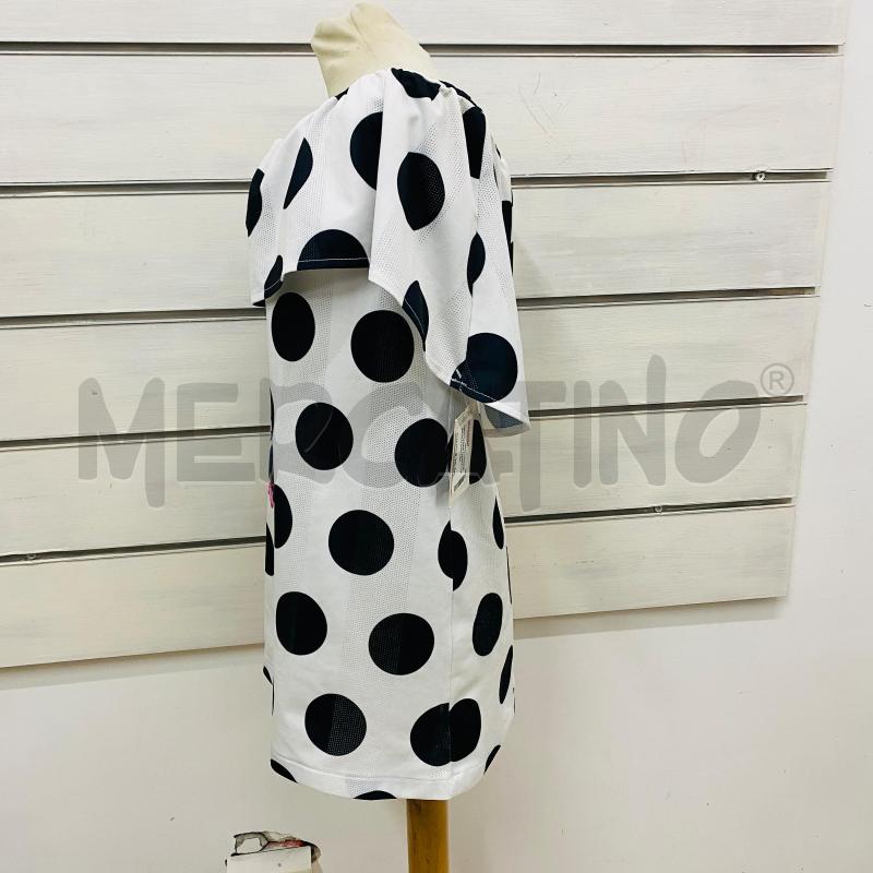 ABITO DONNA MARIUCCIA BIANCO POIS NERI INSETTO VOLAN | Mercatino dell'Usato Lago patria - giugliano in c. 5
