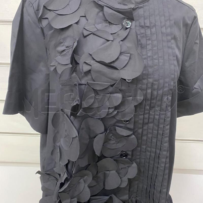 ABITO DONNA MEIMAIJ NERO FIORI A STOFFA PIEGHETTE | Mercatino dell'Usato Lago patria - giugliano in c. 2