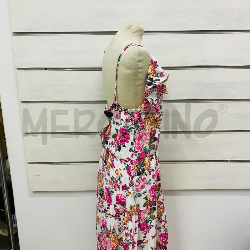 ABITO DONNA MISS NENETTE BIANCO FIORI ROSA ARANCIOABITO DONNA  | Mercatino dell'Usato Lago patria - giugliano in c. 3