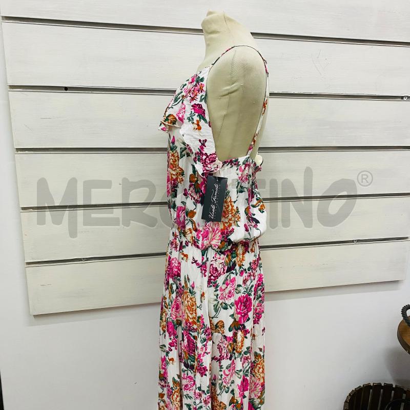 ABITO DONNA MISS NENETTE BIANCO FIORI ROSA ARANCIOABITO DONNA  | Mercatino dell'Usato Lago patria - giugliano in c. 5