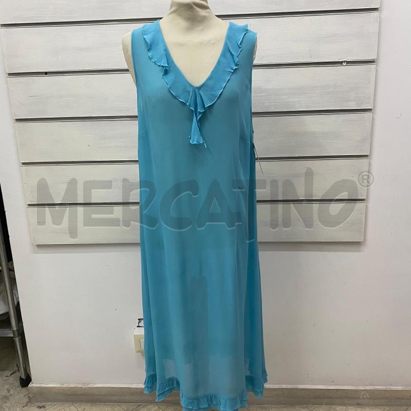 ABITO DONNA PERSONA CELESTE TRASPARENTE SCOLLO VOLAN | Mercatino dell'Usato Lago patria - giugliano in c. 1