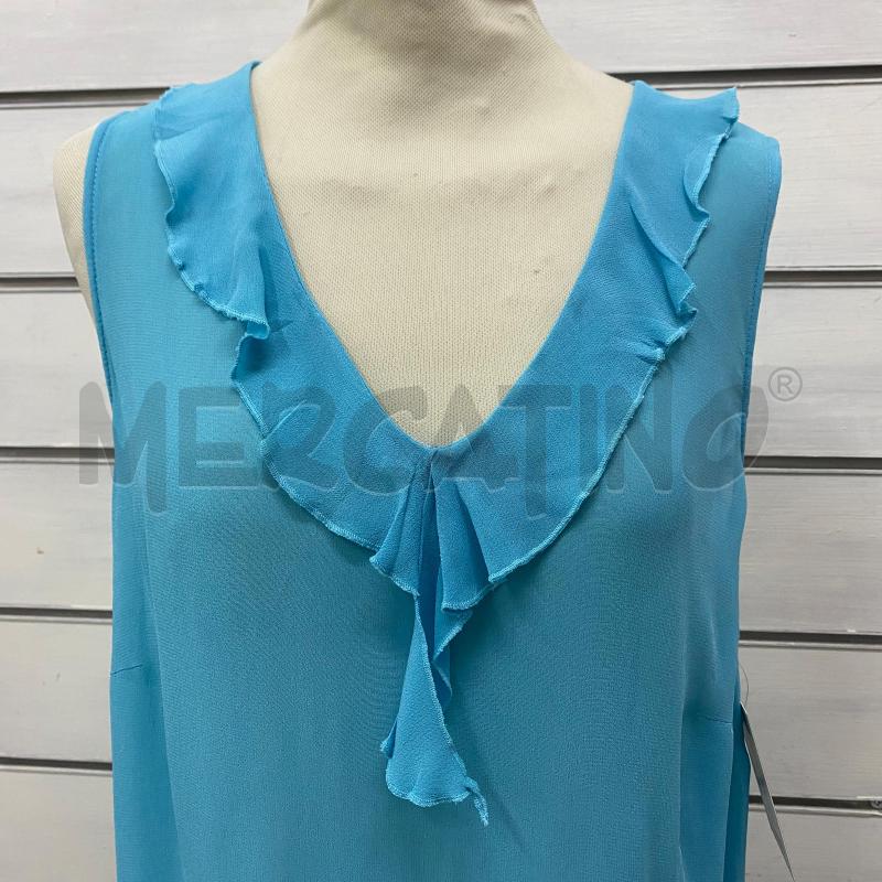ABITO DONNA PERSONA CELESTE TRASPARENTE SCOLLO VOLAN | Mercatino dell'Usato Lago patria - giugliano in c. 2