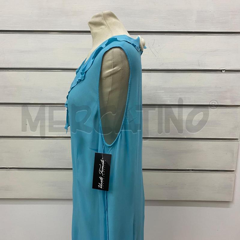 ABITO DONNA PERSONA CELESTE TRASPARENTE SCOLLO VOLAN | Mercatino dell'Usato Lago patria - giugliano in c. 3