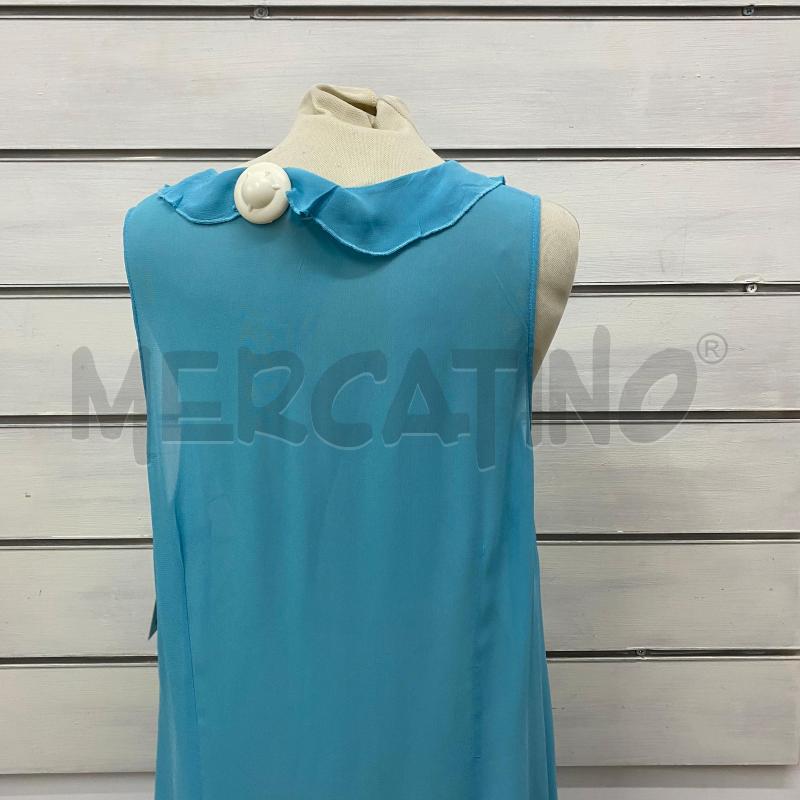 ABITO DONNA PERSONA CELESTE TRASPARENTE SCOLLO VOLAN | Mercatino dell'Usato Lago patria - giugliano in c. 4