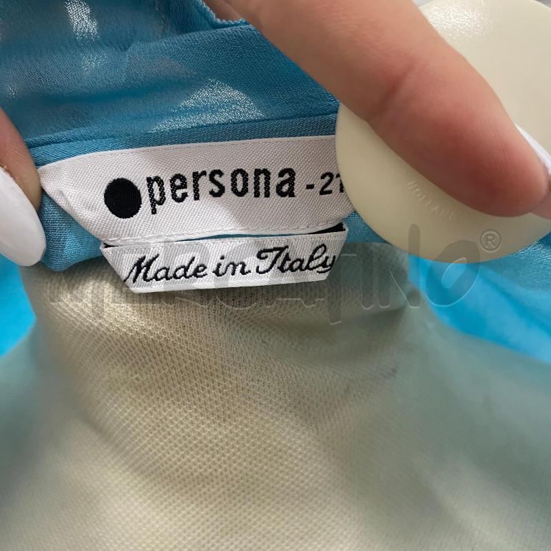 ABITO DONNA PERSONA CELESTE TRASPARENTE SCOLLO VOLAN | Mercatino dell'Usato Lago patria - giugliano in c. 5